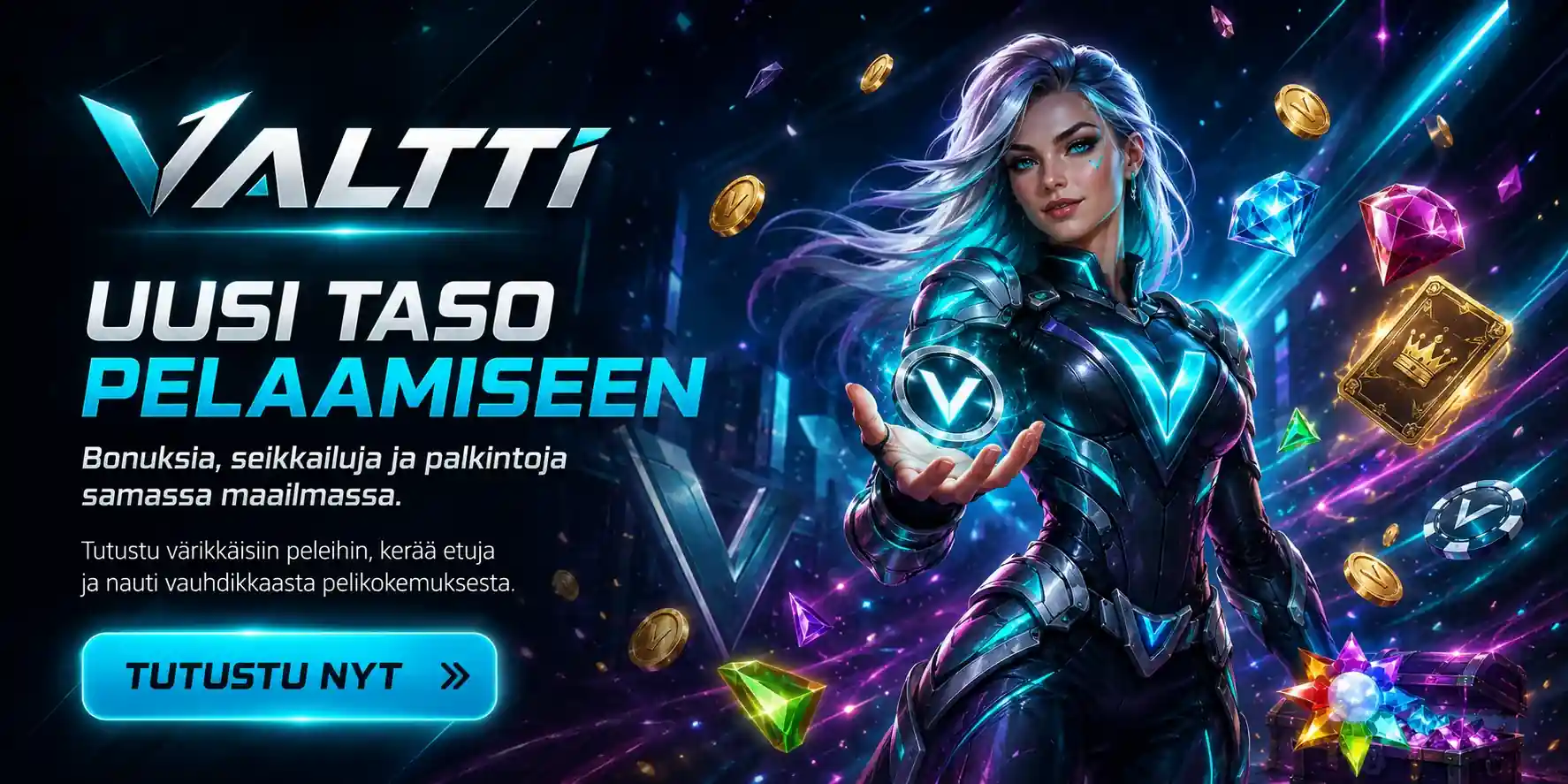 Uusi Pelaamisen Taso Valtti uusi taso pelaamiseen bonuksilla ja palkinnoilla
